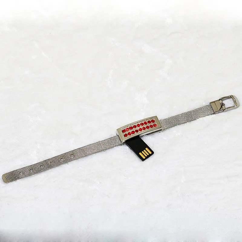 Кожаный браслет Usb 8 ГБ 16 ГБ 32 ГБ 64 Гб ювелирный металлический USB флеш-накопитель U диск алмазные браслеты модель pendrive