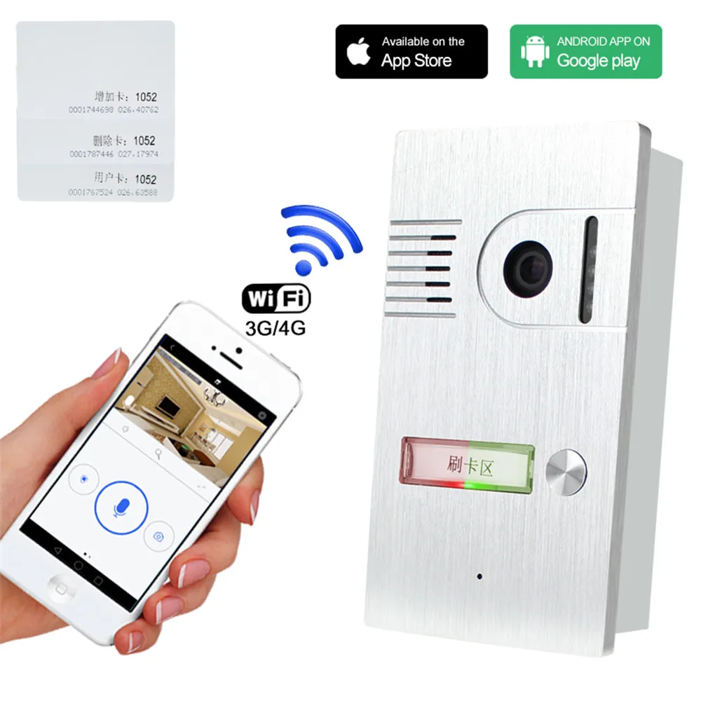 Smart house Door Intercom System Video Doorbell RFID WiFi Wireless Camera Night Version IR Motion Detection Alarm Dog safe | Безопасность