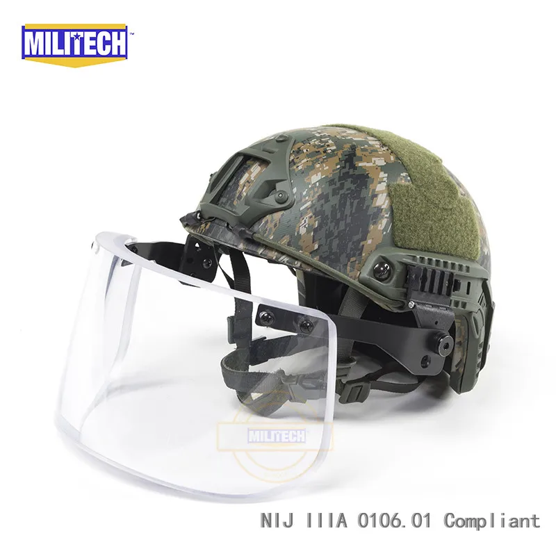 MILITECH NIJ IIIA 0108,01 3A пуленепробиваемый козырек для ACH fast Тактический шлем пуленепробиваемый козырек пуленепробиваемые маска для шлемов