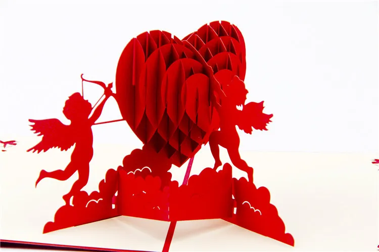 Cupid 3D всплывающие открытки-приглашения на свадьбу вечерние приглашения детский душ Подарки Свадебные поздравительные открытки юбилейные подарки открытка с единорогом - Цвет: Cupid