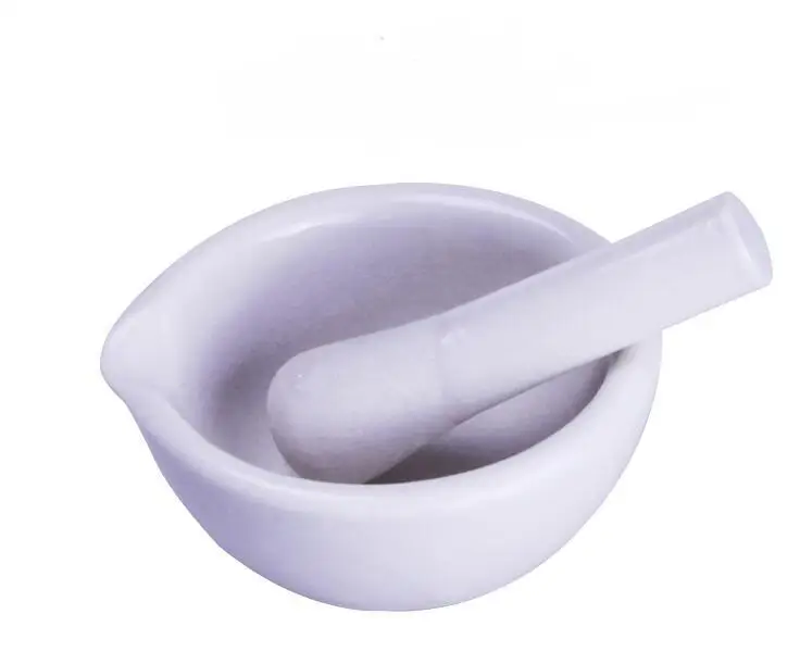 

80mm Porcelain Mortar and Pestle Mixing Grinding Bowl Set White Lab Kit Tools
