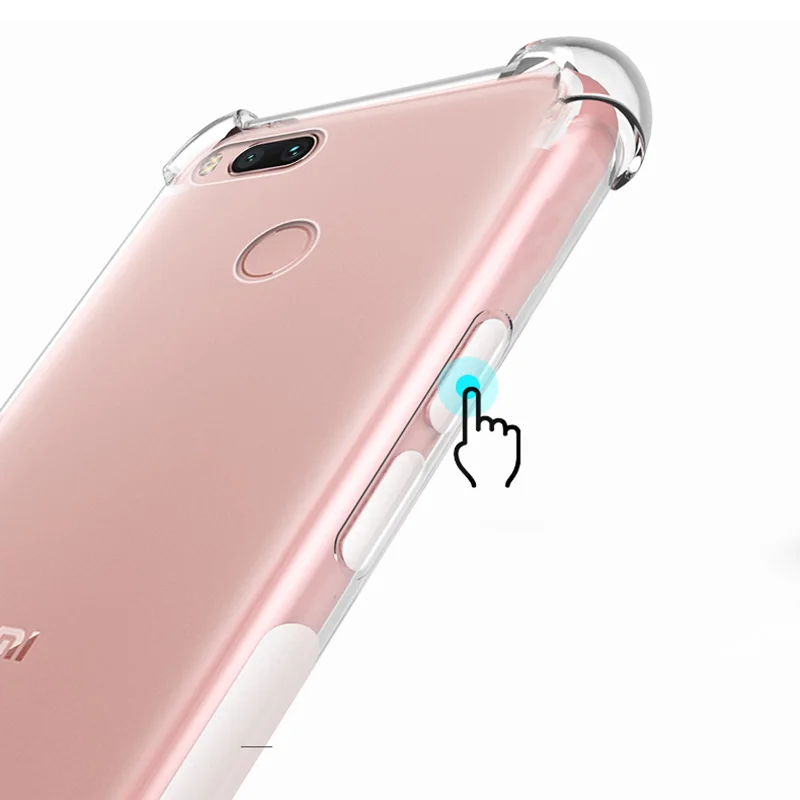 Luxury Shockproof Clear Soft Silicone Cover for Xiaomi Redmi 4X Case Note 5A Pro 4 4A Mi A1 5X Mi5s Pus Mi6 | Мобильные телефоны и