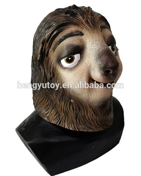 

Fancy Ball Dress Lighting Masquerade Party Costume Latex Sloth Mask