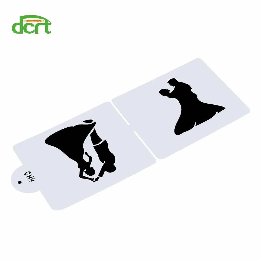 2 шт./компл. трафарет для торта танцевальные влюбленные свадебного украшения