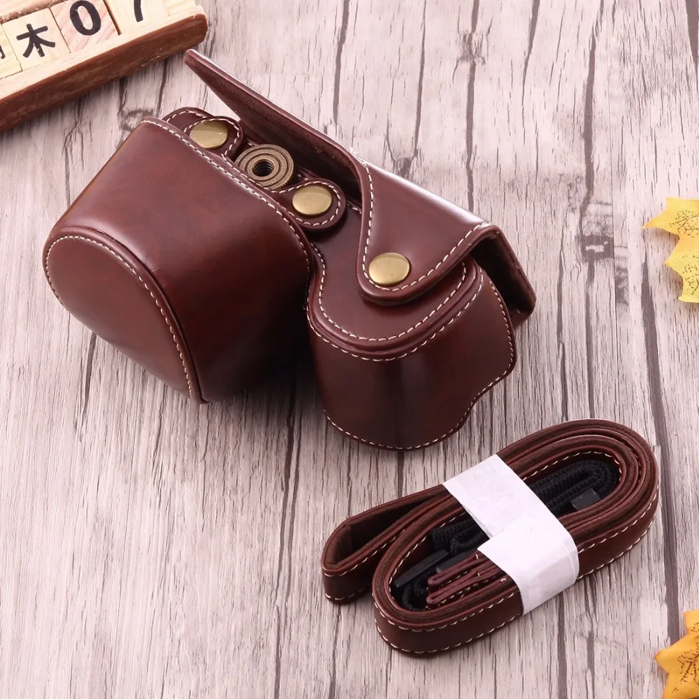 

Full Body Camera PU Leather Case Bag with Strap for Sony A6000