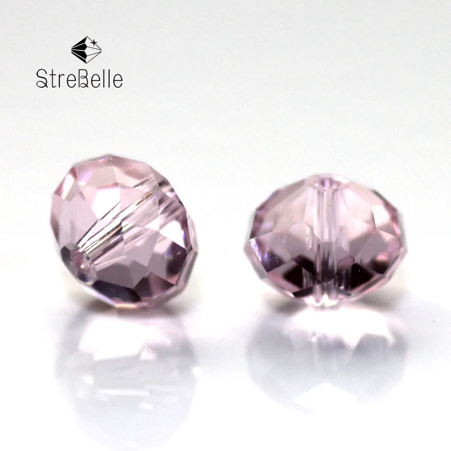 100 шт./лот DIY стеклянные хрустальные бусины Rondelle 10x8 мм|beaded purse charms|beaded robebeaded open back