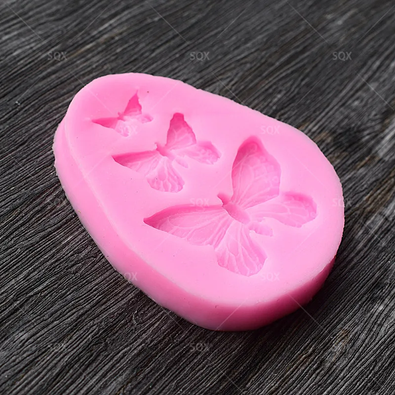 3 шт. силиконовая форма бабочки мыло формы смола глина свеча шоколада Fondant