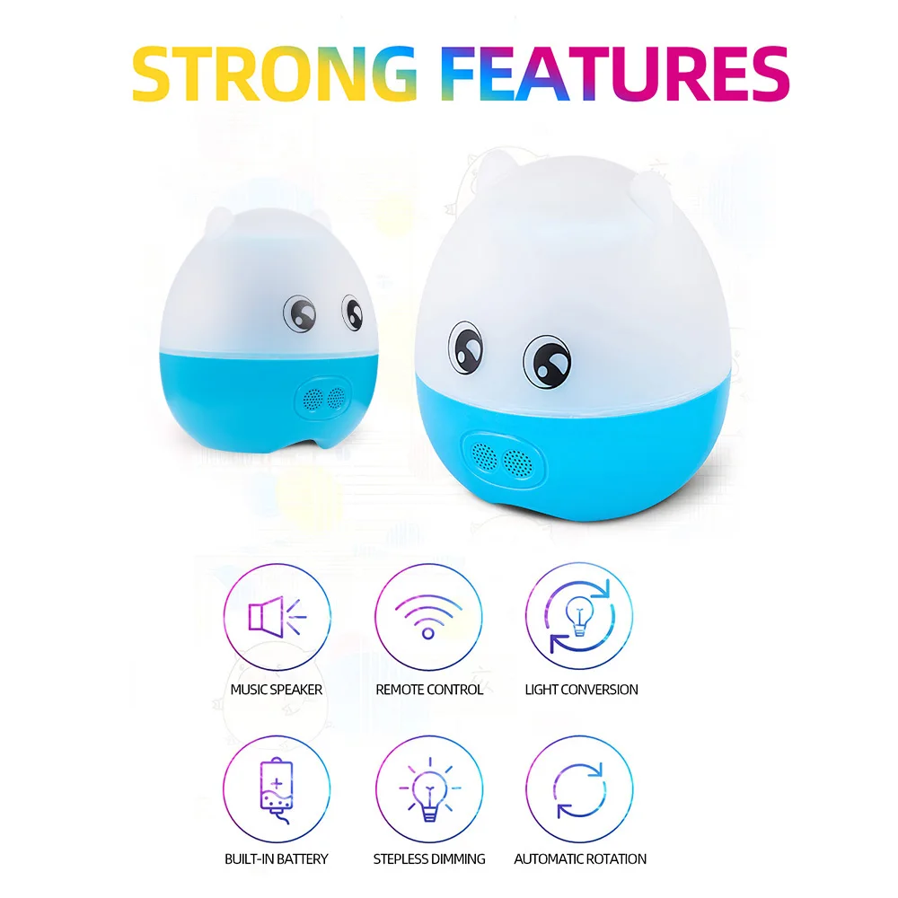 Светодиодная лампа с зарядкой от USB Лампа для проектора музыкальная колонка