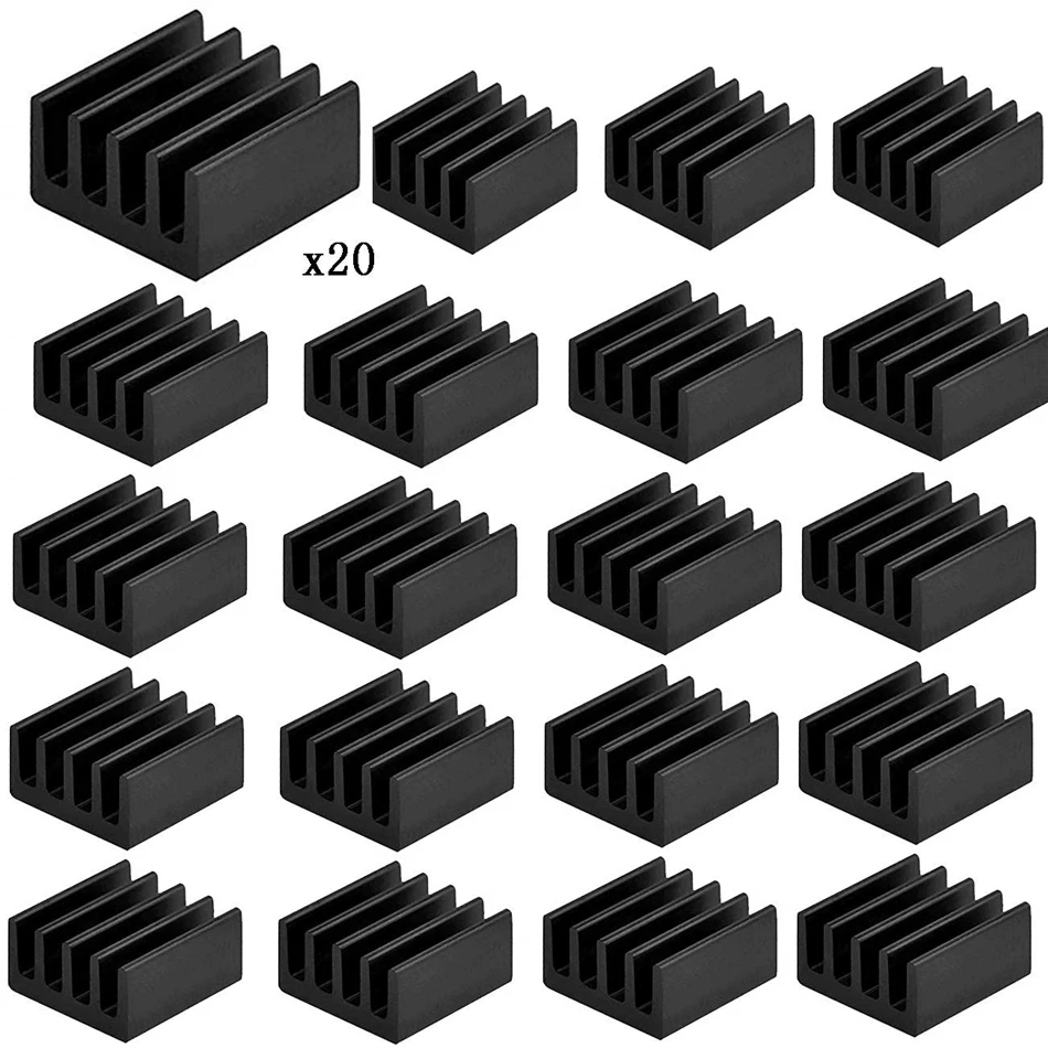 

20 шт., алюминиевый радиатор для компьютеров Raspberry Pi