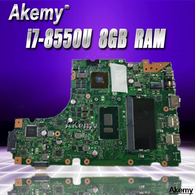 

Laptop Motherboard For Asus X442 X442U X442UR X442UQ X442UQK X442UQR Mainboard i7-8550U cpu 8GB RAM 100% Tested with