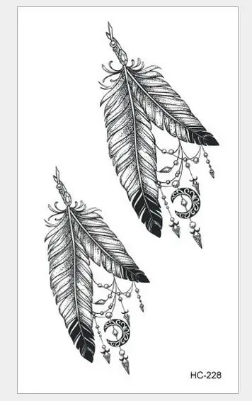 Наклейки для татуировок водонепроницаемые черные мужские и женские наклейки на