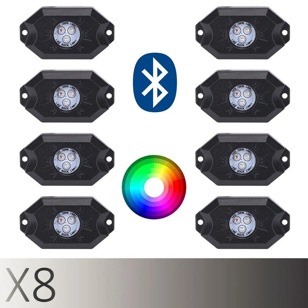 RGB LED Rock Light s с обновленным контроллером APP функцией таймера музыкальным режимом