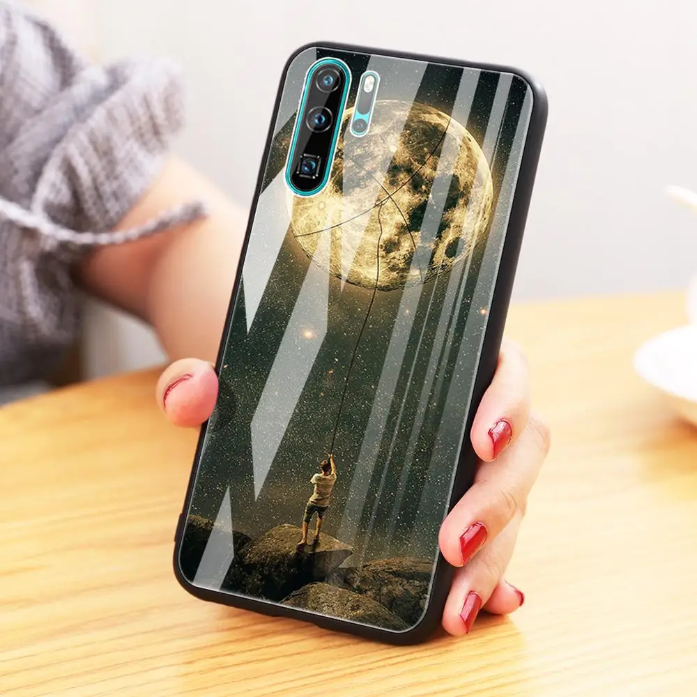 Чехол для телефона из закаленного стекла Huawei P30 P20 Pro Mate 20 10 Lite жесткий