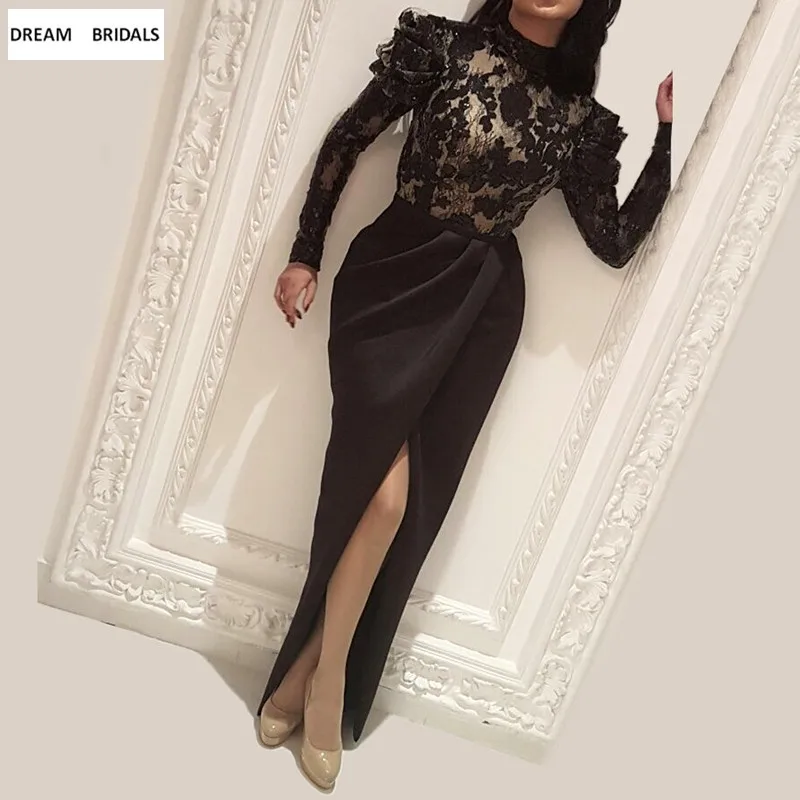 

Saudi Arabia Muslim Long Sleeves Lace Mother of the Bride Dresses Beading Sequined Vestido Nae Da Noiva Sheath Dress Bride