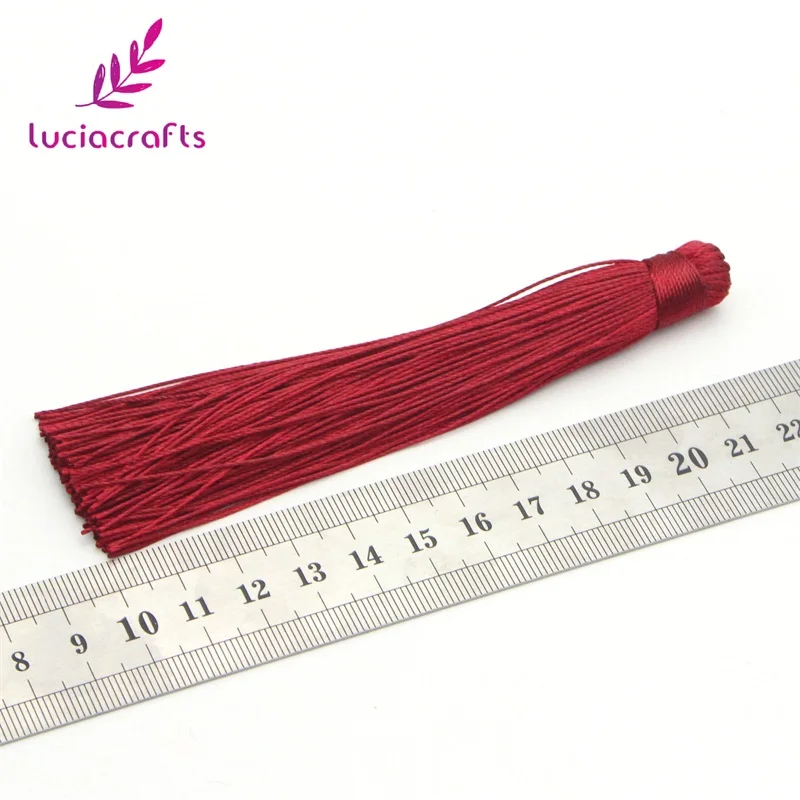 Lucia crafts 2 шт./лот около 12 см разноцветный вариант кисточкой Серьги Подвески DIY Швейные аксессуары материалы I0201
