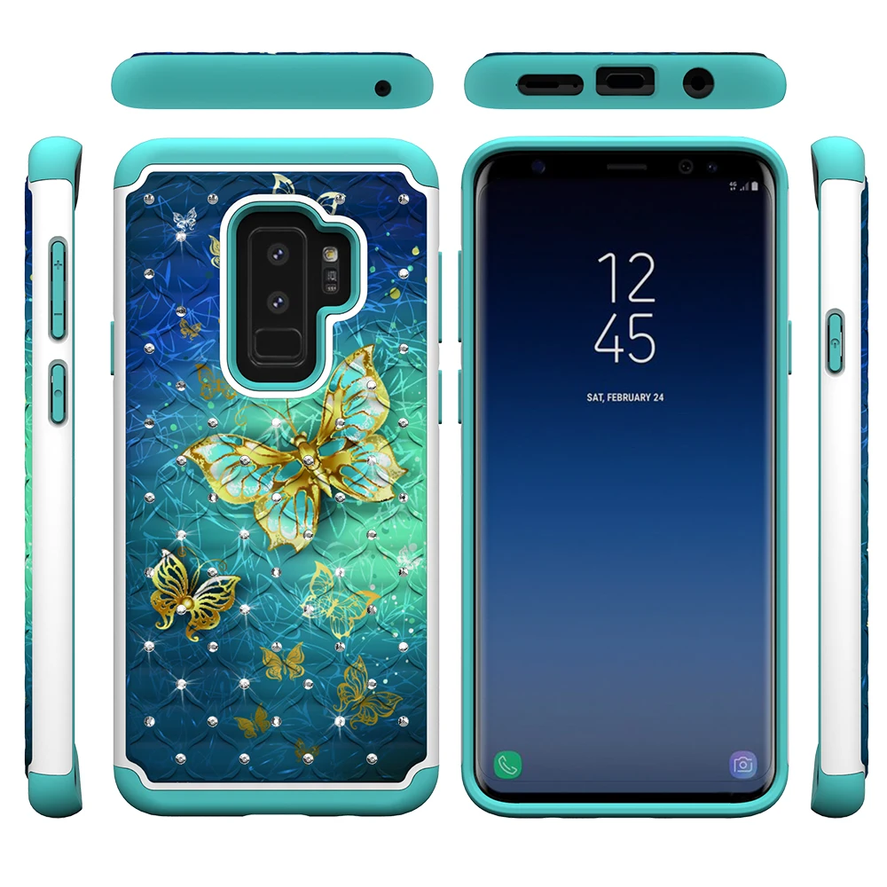 Чехол для Samsung Note 9 S10 + S9 S8 J3 J7 Prime 2017 2018 с блестящим рисунком защитный жесткий