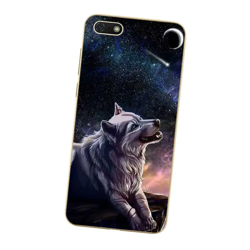 N290 Cool Wolf Hipster Soft TPU Silicone Case Cover For Huawei Honor 6A 6C 6X 7A 7C 7S 7X 8 Lite Pro |