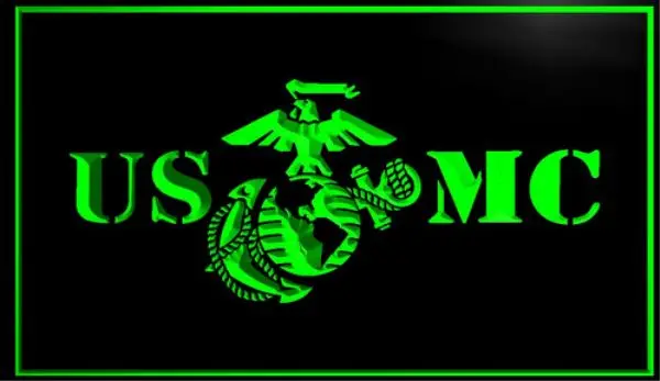 Неоновая светодиодсветодиодный световая вывеска USMC для клуба морской пехоты