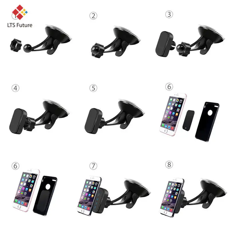 Вращающийся на 360 градусов Автомобильный магнитный держатель для телефона и GPS