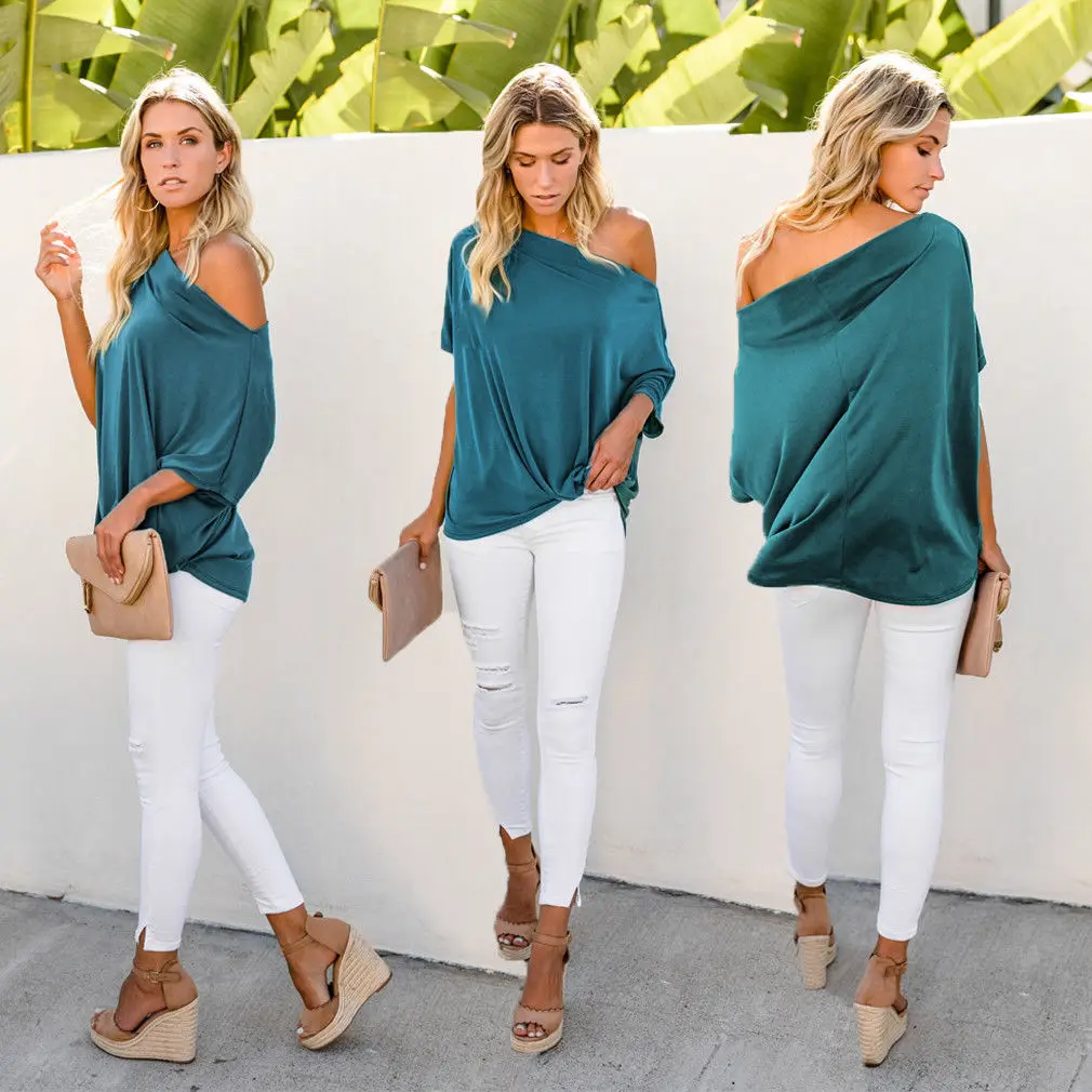 

Women Ladies Fringe Summer Loose Blouses Top Irregular Short Sleeve Blouse Casual Tops