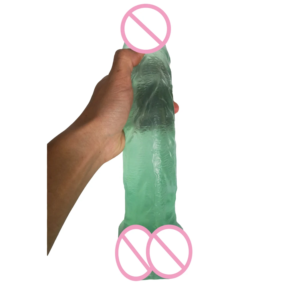 AMABOOM Супер огромный и мягкий Хрустальный фаллоимитатор на присоске реалистичный
