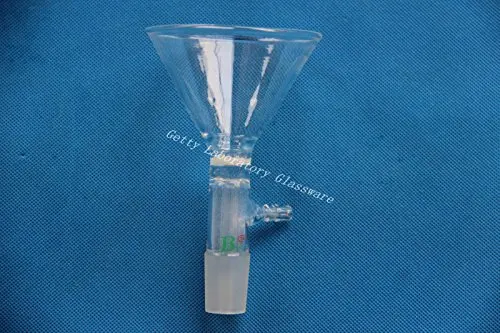 

100ml Glass Powder Filter Funnel, 90mm dia, with 3# Coarse Filter and 10mm Hose Connection