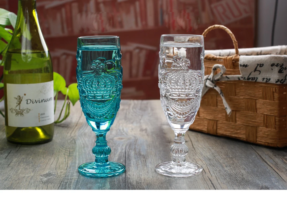 Хрустальные бокалы Европейский свинец Стекло тиснением Бокалы под Вино