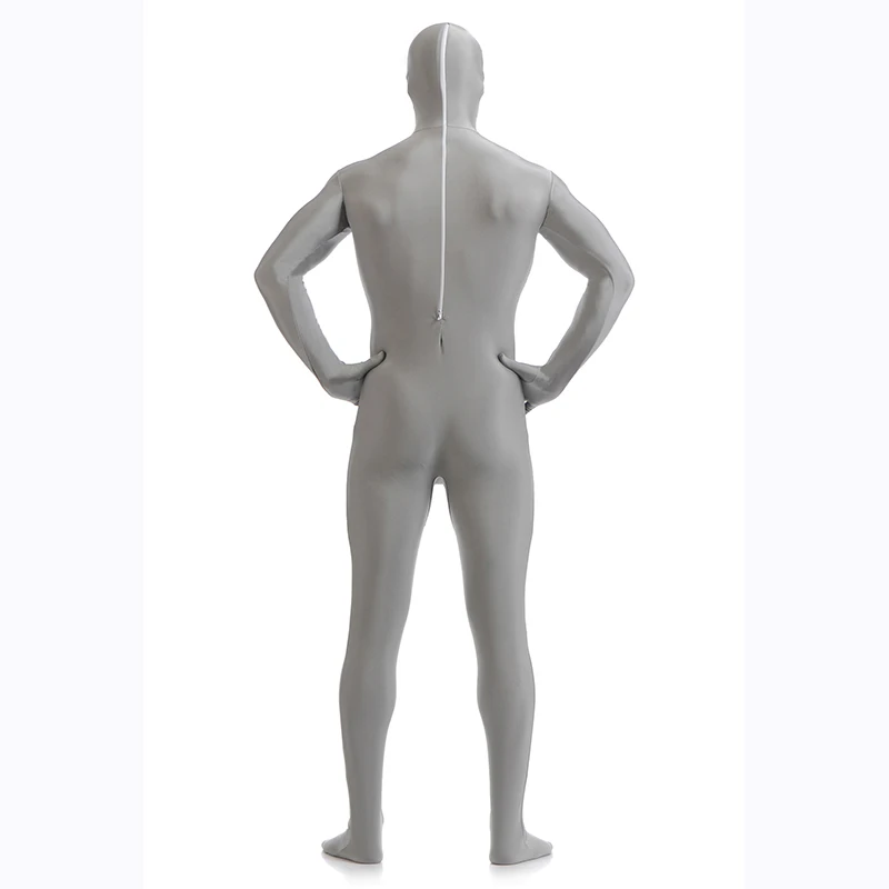 

Halloween Cosplay Full Body Zentai Suit Costumes Classic Grey Lycra Spandex 2nd Skin Jumpsuit For Unisex Unitard Drop Shipping