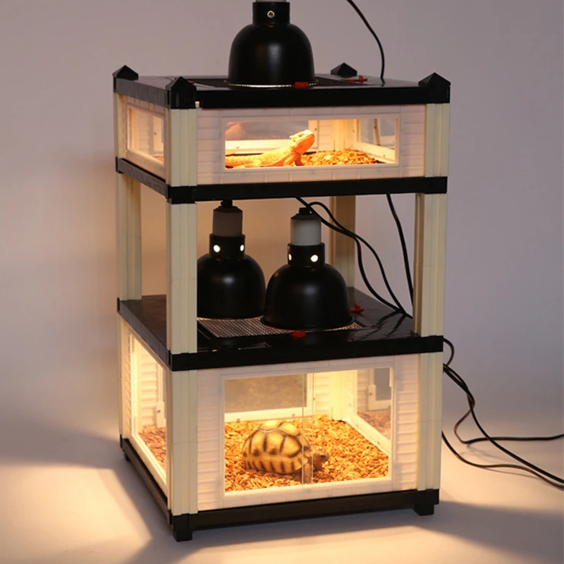 E27 110V-240V Reptile  Vivarium Habitat Ceramic Heat Lamp Holder Light Switch Socket Adapter Warm Lamp Fitting  EU Plug Black enlarge