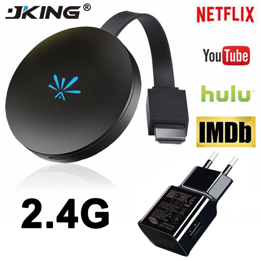 JKING 1 комплект ТВ палка 2 4 ГГц видео WiFi дисплей донгл HD Цифровой HDMI медиа стример