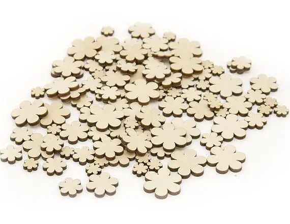 

Wooden Flowers Flower Shapes Unpainted Blank Craft, Crafting Sewing
