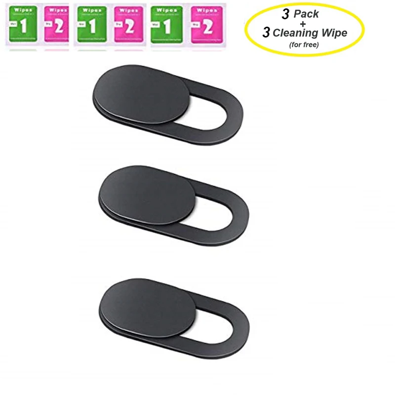 Black 3 Pack Высокое качество веб-камера стикер затвора Магнитный слайдер Пластиковая крышка камеры для веб-ноутбука iPad ПК Mac планшета конфиденциальности - Цвет: Black 3 Pack