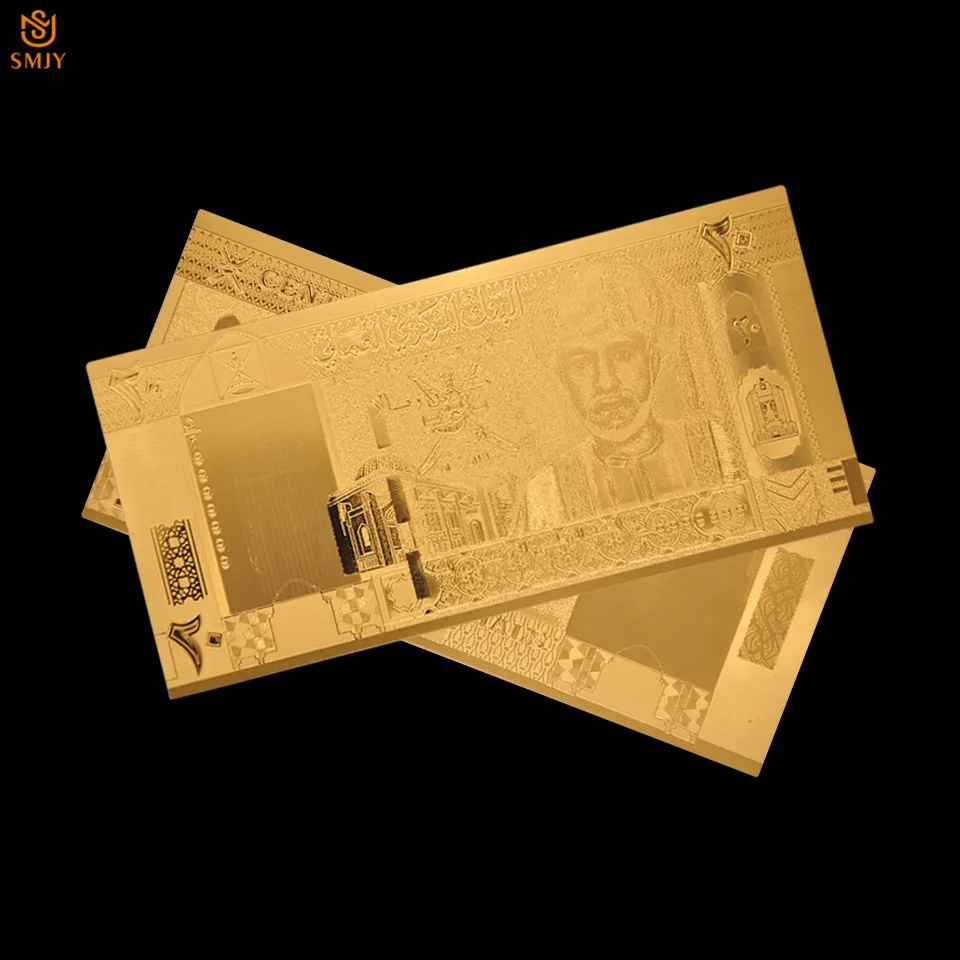 Оман Золотая банкнота 20 оманьская риал 24k позолоченная бумага сувенирные деньги