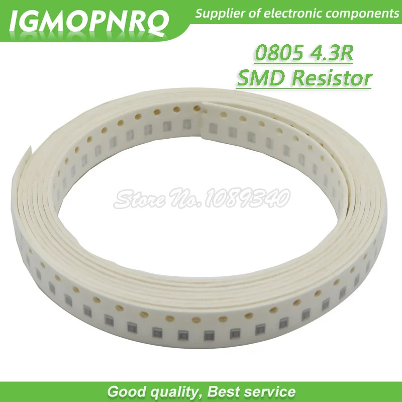 300 шт. 0805 SMD резистор 43 Ом Чип Резистор 1/8 Вт 43R 0805-43R | Электронные компоненты и