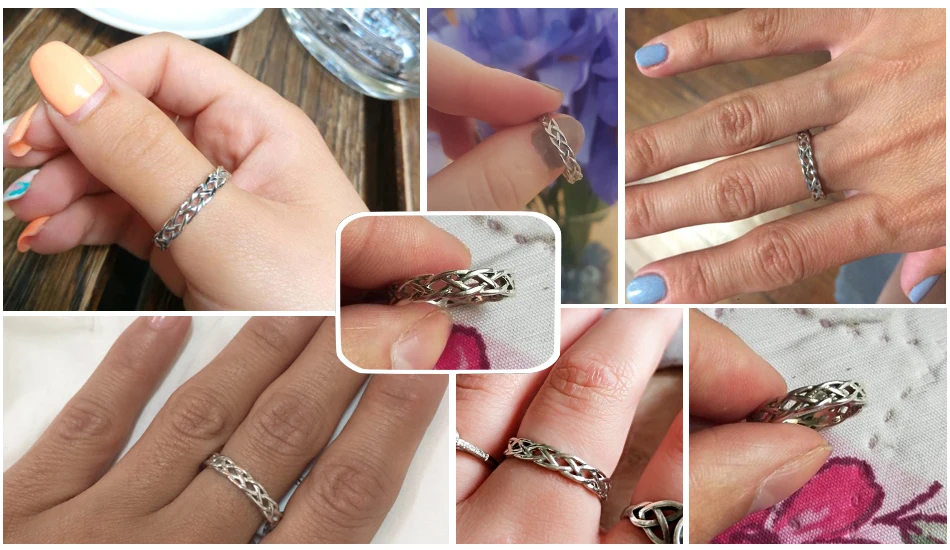 ORSA JEWELS 925 пробы серебряные кольца для женщин уникальная скрученная форма круглое кольцо обручальное модное ювелирное изделие Подарок на годовщину SR62