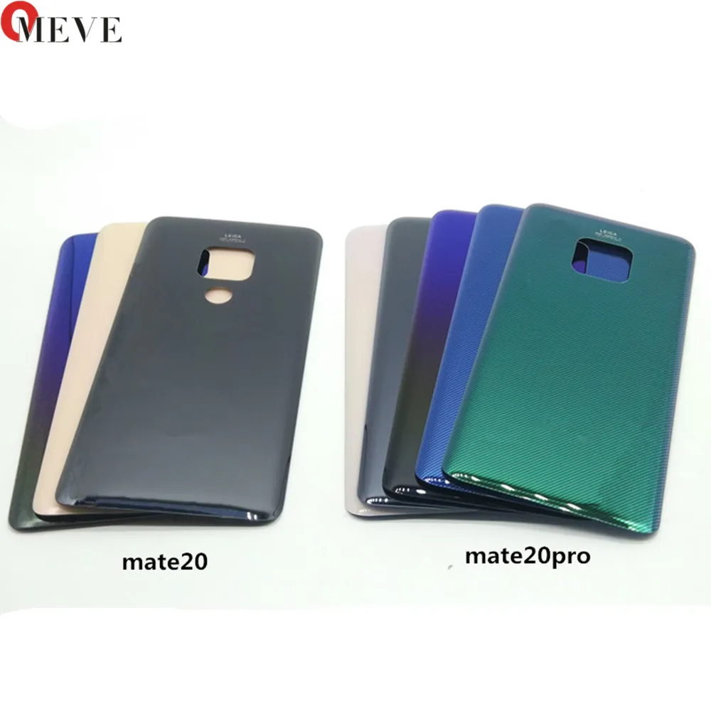 Крышка аккумуляторной батареи для Huawei Mate 20 Задняя стеклянная панель Корпус