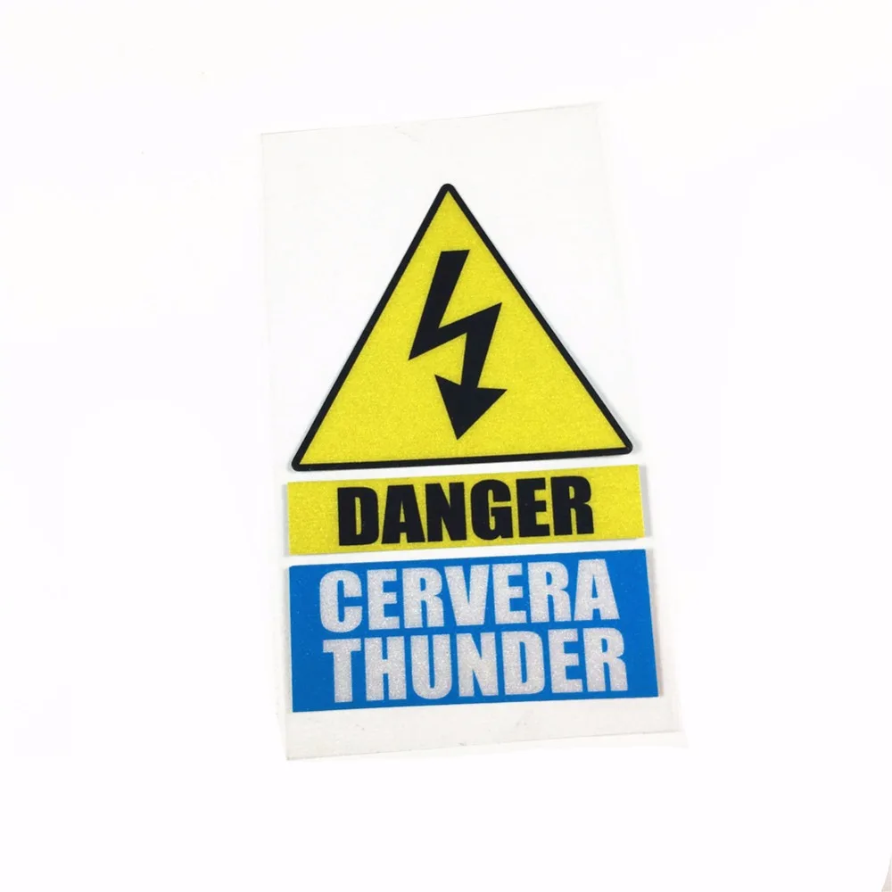 

10x7 см автомобильные наклейки предупреждающие GERVERA THUNDER мотоциклетные светоотражающие