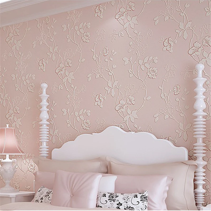 beibehang Dimensional garden flowers wallpaper non - woven bedroom full of warm living room sofa background | Обустройство дома