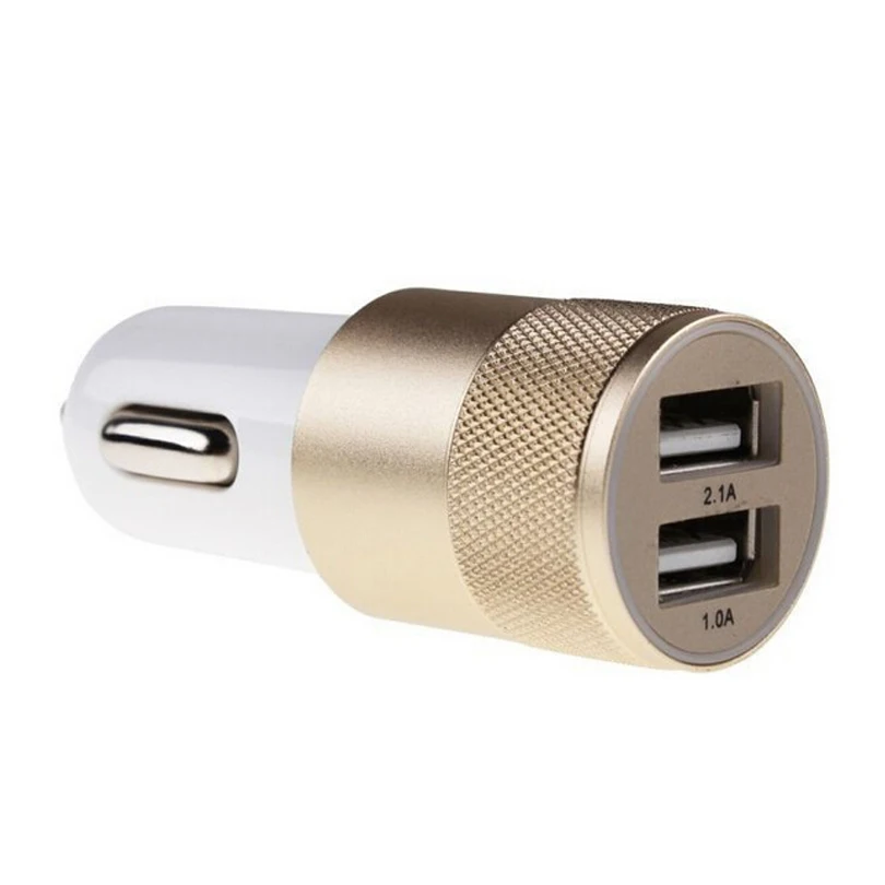 Высокое качество 12 В 2A Алюминий двойной Порты USB автомобиля Зарядное устройство