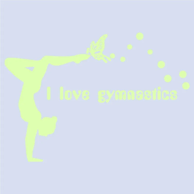 Dancing Girl and Butterfly Glow in the Dark Wall Stickers Children Bedroom Kids Rooms Home Decor DIY Decoration Luminous Decal | Дом и сад