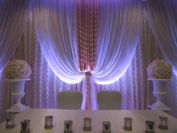 10ft 20ft white wedding backdrop with gold swag wedding decoration