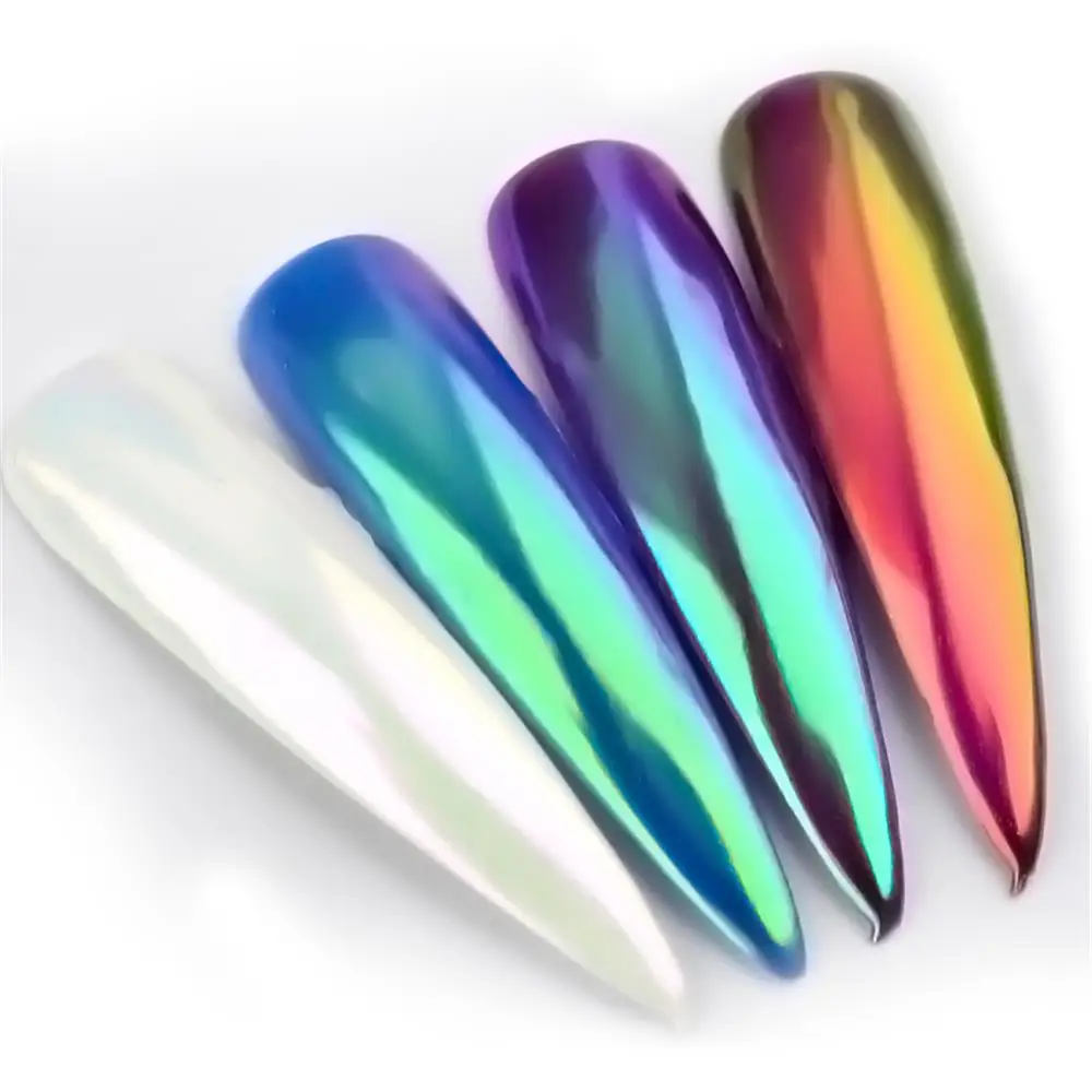 1 коробка неоновый Голо для дизайна ногтей Блестящий Порошок Русалка