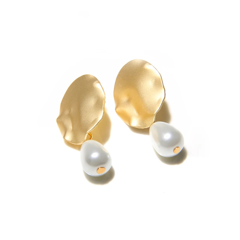 2019 Мода Корея Дизайн Металл золото геометрические Нерегулярные Круг квадратный