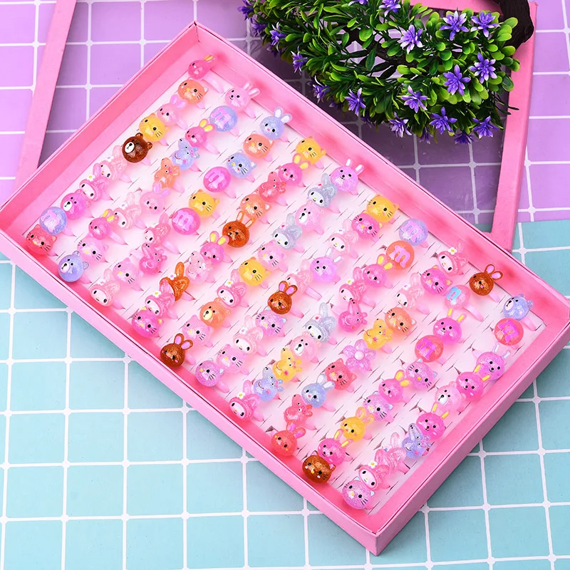 Оптовая продажа 12/36/50/100 шт. Милые смешанные пластиковые Peppa кролик мультфильм