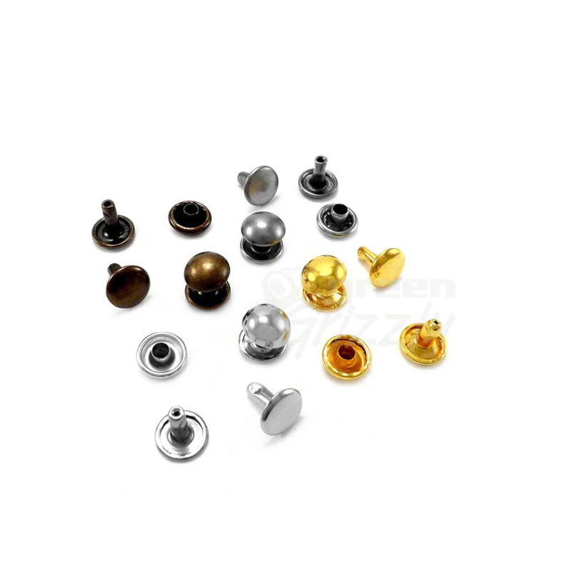 Domed double cap rivets 10 mm cap diameter Studs Sewing Leather