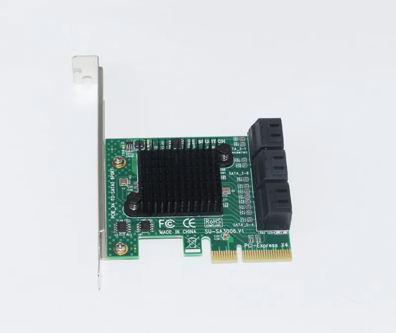 Плата расширения SATA 3 0 6 Гбит/с портов PCI Express переходник один порт до 500 МБ чипсет