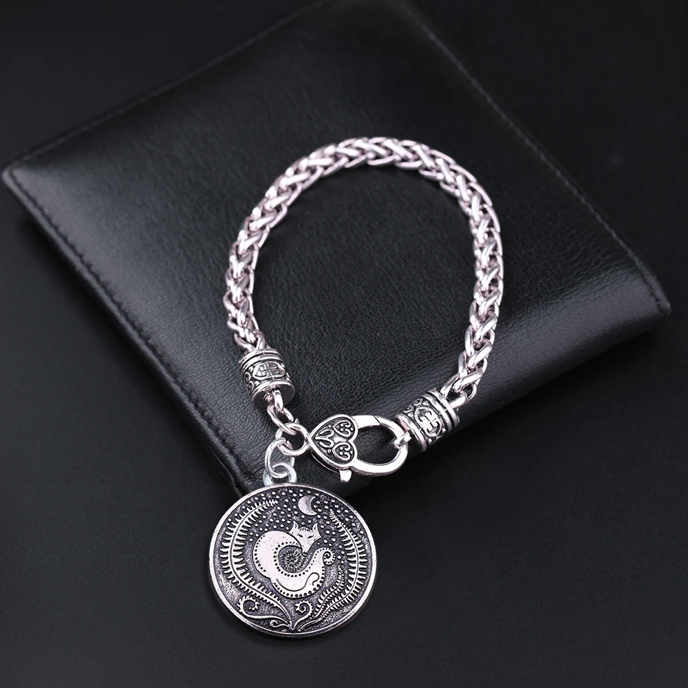 Браслет Teamer Viking лиса Triquetra Fenrir браслеты с подвесками в виде животных мужские
