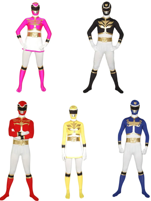 Супер Sentai серия Tensou Goseiger Rangers костюмы Ranger красный/черный/синий/розовый/желтый