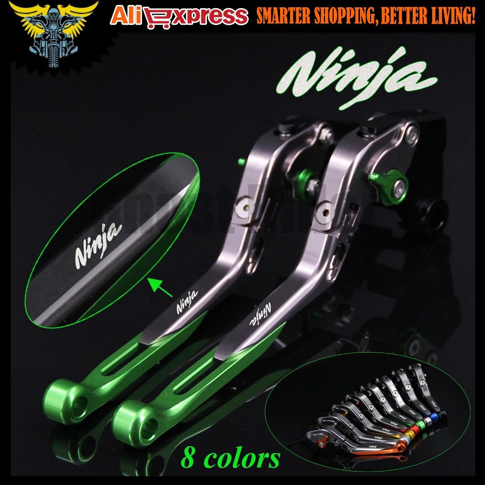 Лазерный Логотип (ниндзя) ЧПУ Складной Выдвижная мотоциклов сцепные рычаги для