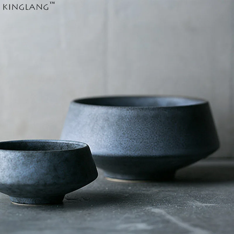 KINGLANG Solid Grey Colored Marble Ceramic Bowl High Quality EU Designed  Dish Bowl Tableware Wholesale Dropshipping